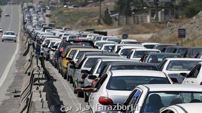 ترافیك سنگین در جنوب به شمال جاده های چالوس، هراز، فیروزكوه و فشم