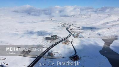 بارش برف در محور چالوس