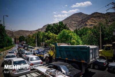 مسدود بودن مسیر شمال به جنوب جاده چالوس