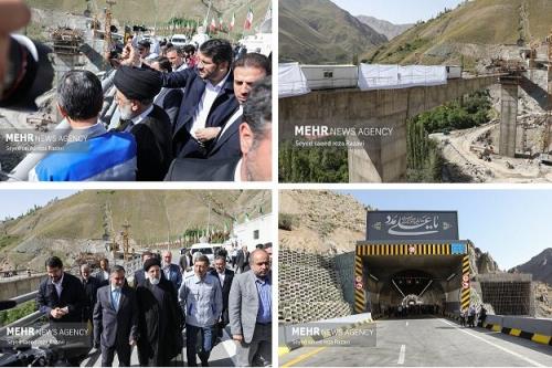 افتتاح مسیر رفت قطعه ۲ بزرگراه تهران-شمال