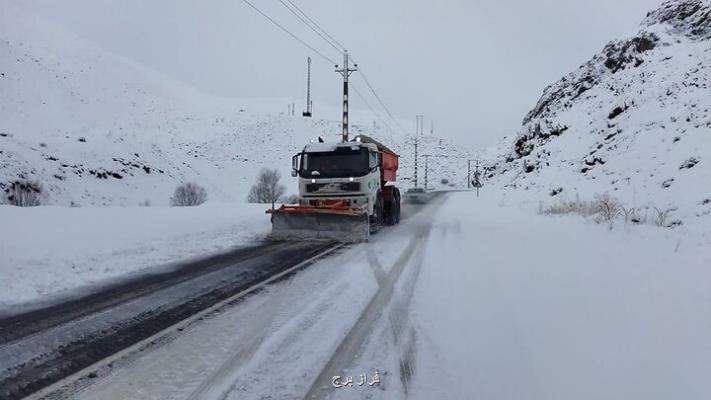 بارش برف و باران در جاده های شمالی