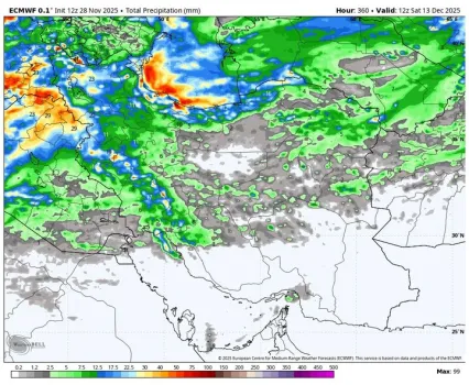 بارندگی های جدید باران و برف در راهست آلودگی شدید تا سه شنبه در پایتخت
