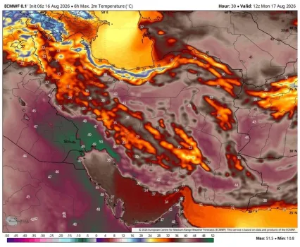 هشدار بارندگی های رگباری و رعدوبرق در ۶ استان گرمای شدید ماندگار شد
