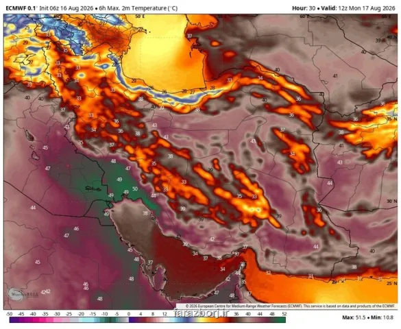 هشدار بارندگی های رگباری و رعدوبرق در ۶ استان گرمای شدید ماندگار شد