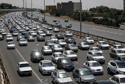ترافیك سنگین در آزادراه قزوین-رشت